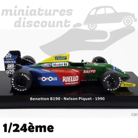 BENETTON B190 1990 Nelson Piquet ミニカー 1/18 Nelson Piquet 1990 Monaco Gp Benetton B190 - Tecnomodel