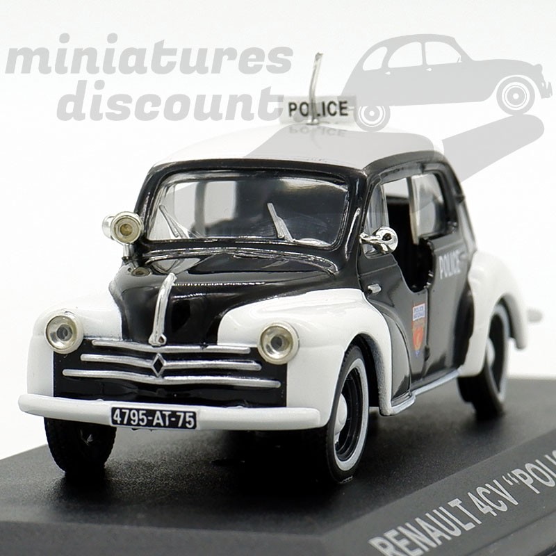 RENAULT 4CV "POLICE DE MONACO" (BLANC & NOIR) - 1/43ème en boite