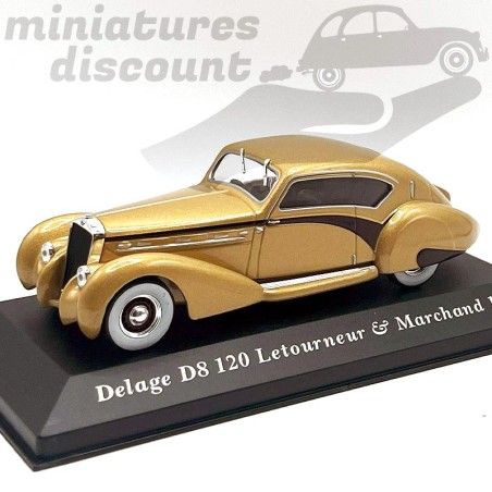 Delage D8 120 Letourneur et Marchand de 1939 (or) - 1/43 ème En boite