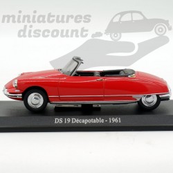 Citroen DS 19 Décapotable 1961 - 1/43ème sur socle