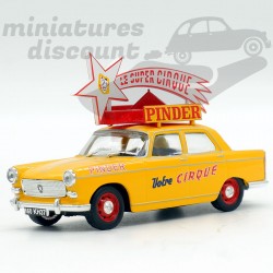 PEUGEOT 404 CIRQUE PINDER (JAUNE) - 1/43ème sous blister