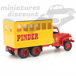 CAMION GMC "PINDER" CIRQUE PINDER (JAUNE) - 1/50ème sous blister