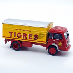 CAMION SIMCA CARGO CIRQUE PINDER (JAUNE ROUGE) - 1/64ème sous blister