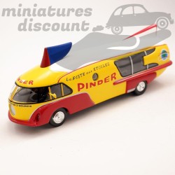 BUS FUSÉE " PINDER " CIRQUE PINDER (JAUNE) - 1/64ème sous blister