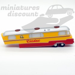 REMORQUE HABITATION CIRQUE PINDER (JAUNE) - 1/64ème sous blister