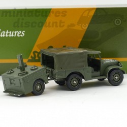 DODGE 4X4 & REMORQUE CUISINE (VERT MILITAIRE) - SOLIDO - 1/43ème en boite