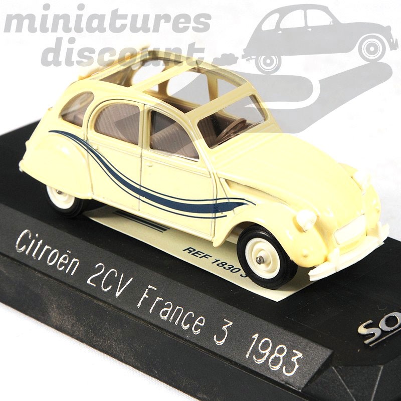CITROËN 2CV FRANCE 3 (BLANC) - SOLIDO - 1/43ème en boite