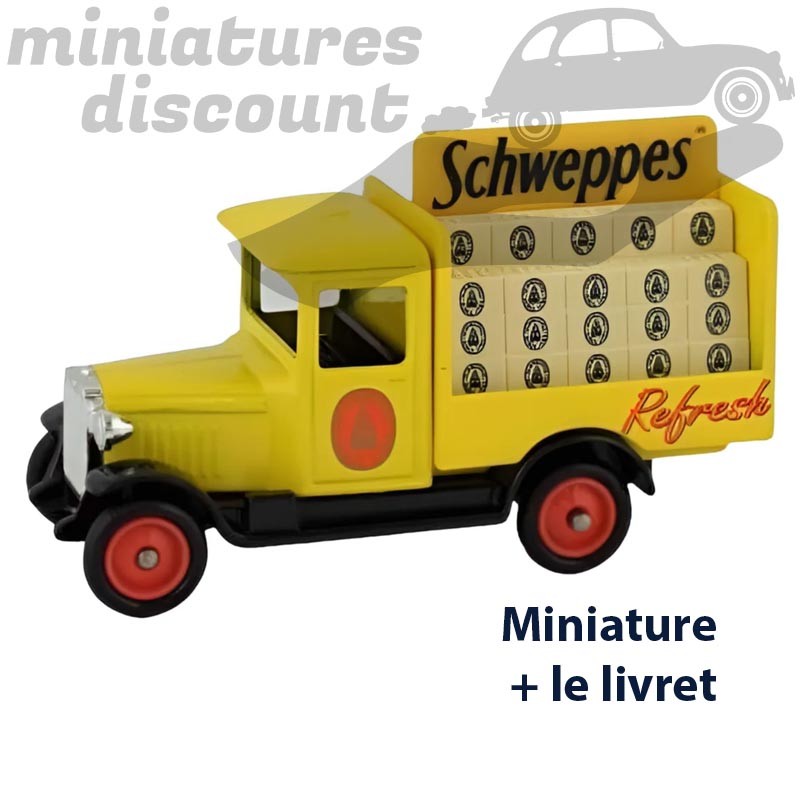 CHEVROLET DELIVERY VAN "SCHWEPPES" (JAUNE) - CORGI - 1/64ème sous blister
