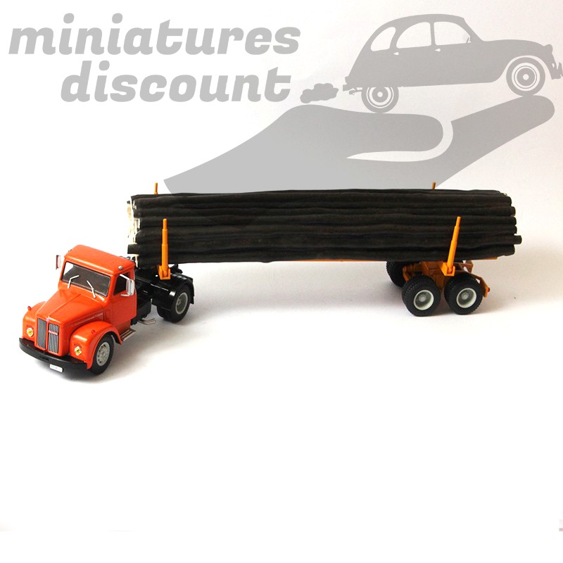 Semi Remorque, Scania L110 Transport de Bois, 1968 à 1981 - 1/43ème en boite
