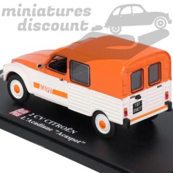CITROEN 2CV ACADIANE "ACASPOT" (BLANC & ORANGE) - 1/43ème sous blister