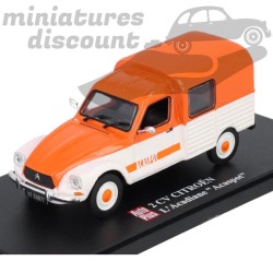 CITROEN 2CV ACADIANE "ACASPOT" (BLANC & ORANGE) - 1/43ème sous blister