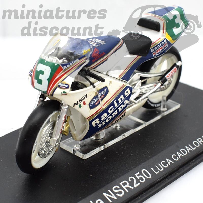 HONDA NSR250 DE LUCA CADALORA DE 1991 (BLANC) - 1/24ème en boite