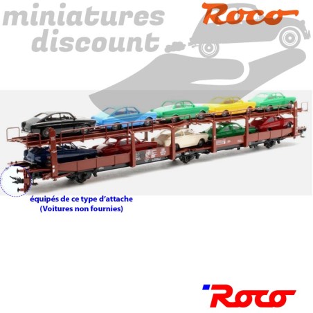 Wagon Porte Voiture - HO - 1/87ème - Roco ref 46630 - en boite
