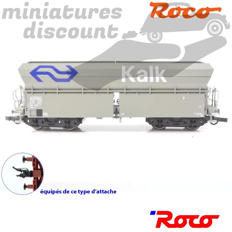 Wagon à déchargement Automatique KALK - HO - 1/87ème - Roco ref 47407- en boite