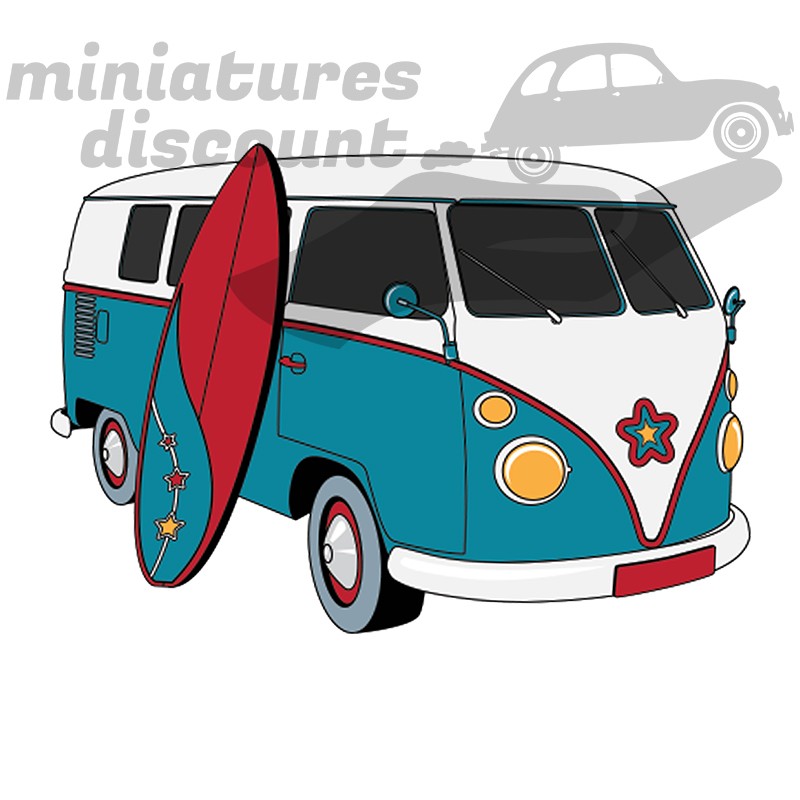 Volkswagen Combi Surf (turquoise) - Mug Céramique 350 ml