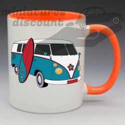 Volkswagen Combi Surf (turquoise) - Mug Céramique 350 ml