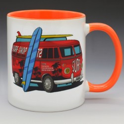 Mug " VW Volkswagen Combi, Surf, Surf-Shop " - Mug Céramique 350 ml