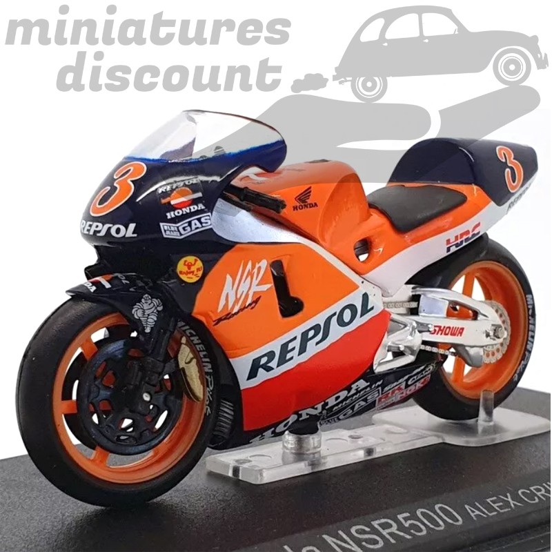 HONDA NSR500 DE ALEX CRIVILLE EN 1999 (ORANGE) - 1/24ème en boite