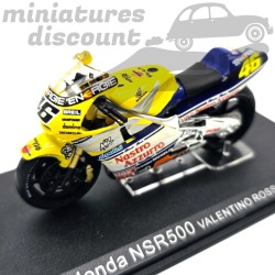 HONDA NSR500 DE VALENTINO ROSSI EN 2001 (JAUNE) - 1/24ème en boite