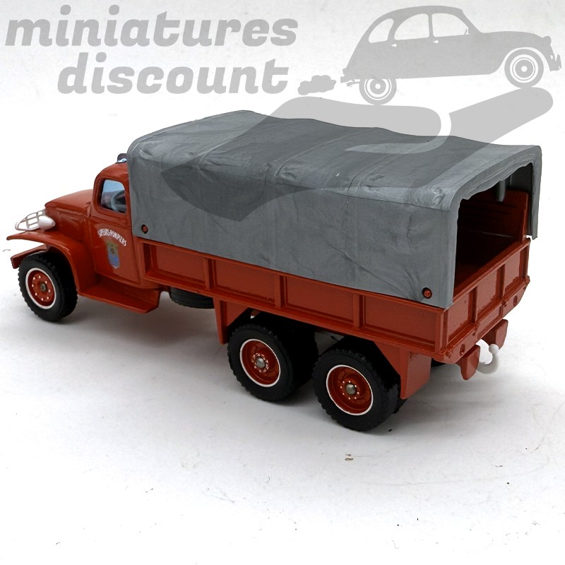 Camion De Pompiers GMC Solido 1/50 - Ambulance Rouge - Modèle Métal Et Plastique Occasion