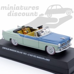 CHRYSLER WINDSOR DELUXE 1955 "LE NID DES MARSUPILAMIS" SPIROU (BLEU) - 1/43ème en boite