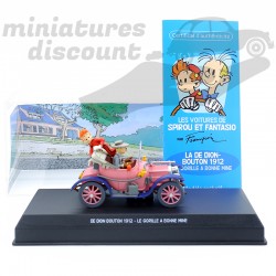 DE DION BOUTON 1912 "LE GORILLE A BONNE MINE" SPIROU (ROSE) - 1/43ème en boite
