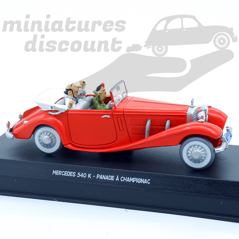 MERCEDES 540K "PANADE À CHAMPIGNAC" SPIROU (ROUGE) - 1/43ème en boite