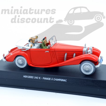 MERCEDES 540K "PANADE À CHAMPIGNAC" SPIROU (ROUGE) - 1/43ème en boite