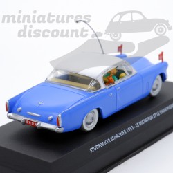 STUDEBAKER STARLINER 1953 "LE DICTATEUR ET LE CHAMPIGNON" SPIROU (BLEU) - 1/43ème en boite