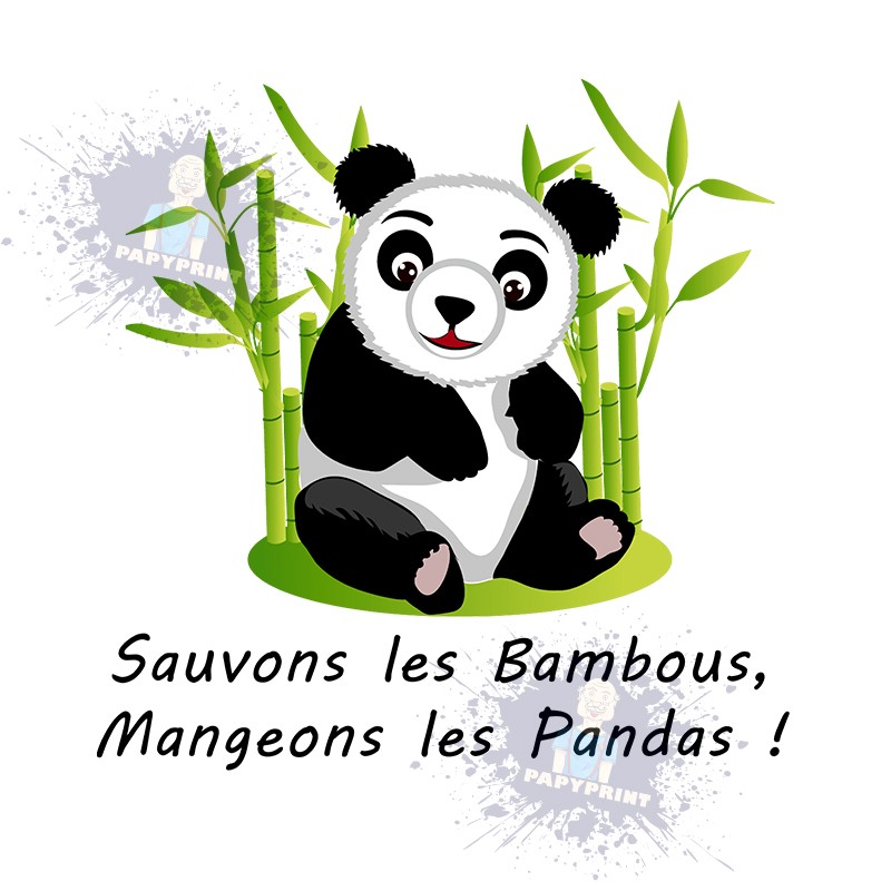 Sauvons les bambous, Mangeons les Pandas ! - Mug Humoristique Céramique 350 ml