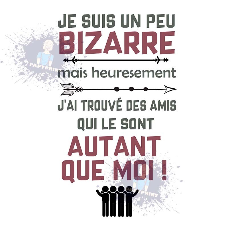 Je suis un peu bizarre, mes amis aussi ! - Mug Humoristique Céramique 350 ml