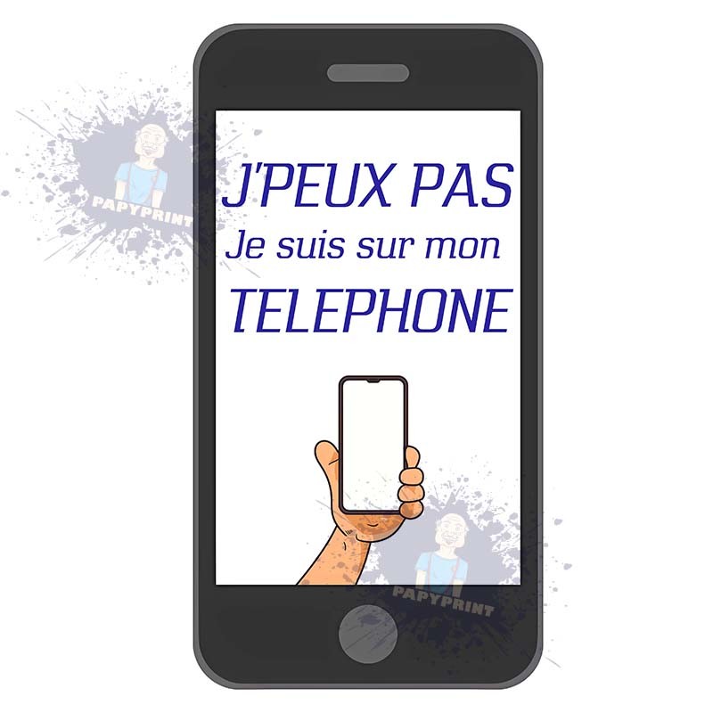 J'peux pas je suis sur mon téléphone !  - Mug Humoristique Céramique 350 ml