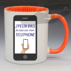 J'peux pas je suis sur mon téléphone !  - Mug Humoristique Céramique 350 ml