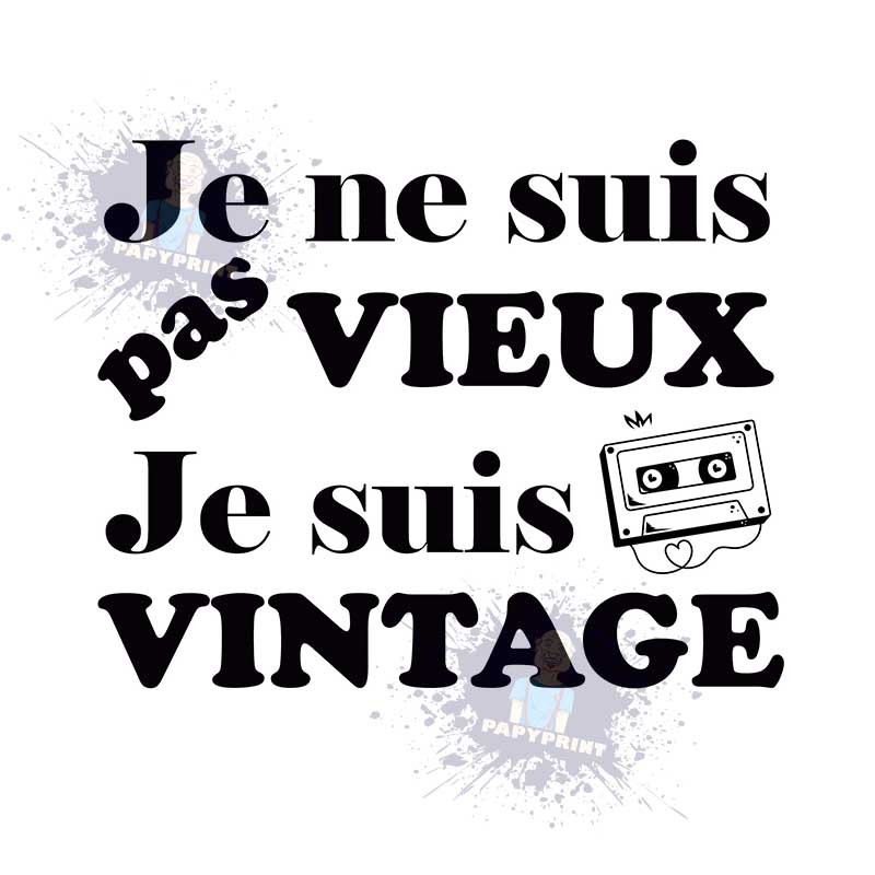Je ne suis pas vieux, Je suis Vintage !  - Mug Humoristique Céramique 350 ml