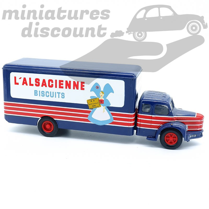 BERLIET GLR 8 FOURGON " L'ALSACIENNE " (BLEU MARINE) - CORGI - 1/50ème en boite