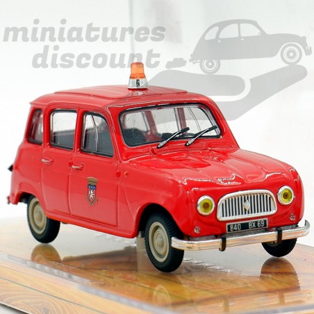 RENAULT 4L POMPIER 1963 (ROUGE) - NOREV - 1/43ème en boite