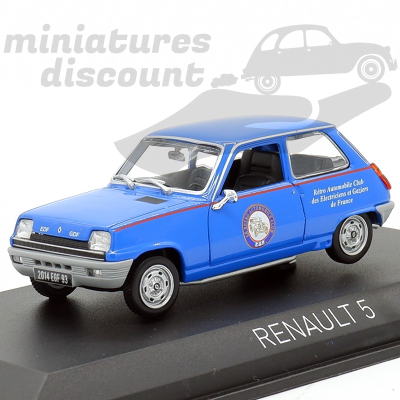 RENAULT 5 "RÉTRO AUTOMOBILE CLUB" (BLEU) - NOREV - 1/43ème en boite