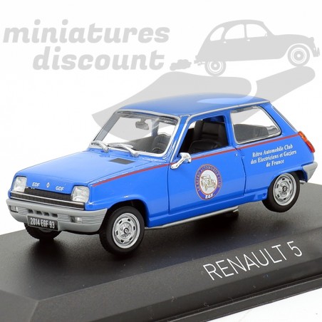 RENAULT 5 "RÉTRO AUTOMOBILE CLUB" (BLEU) - NOREV - 1/43ème en boite