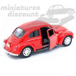 VOLKSWAGEN COCCINELLE BEETLE (ROUGE) - WELLY - 1/34ème sans emballage