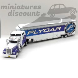 KENWORTH W900 SEMI REMORQUE "PLYCAR" (BLANC) - 1/43ème en boite