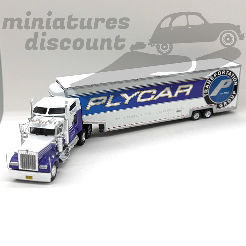 KENWORTH W900 SEMI REMORQUE "PLYCAR" (BLANC) - 1/43ème en boite