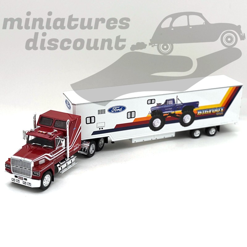 CAMION FORD LTL 9000 DE 1990 "BIGFOOT" (ROUGE) - IXO - 1/43ème en boite