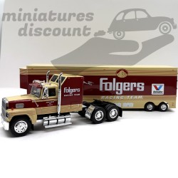 SEMI REMORQUE CAMION FORD LTL 9000 FOLGERS" (ROUGE) - IXO - 1/43ème en boite