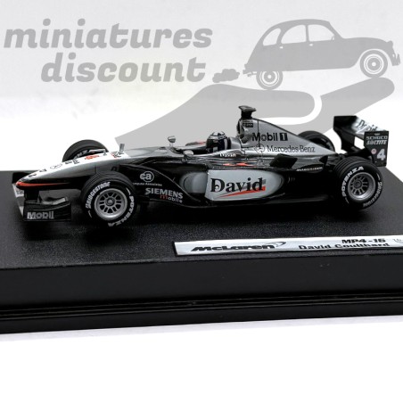 MC LAREN MP4 -16 PILOTÉE PAR DAVID COULTHARD (GRIS FONCÉ) - HOTWEELS - 1/43ème en boite
