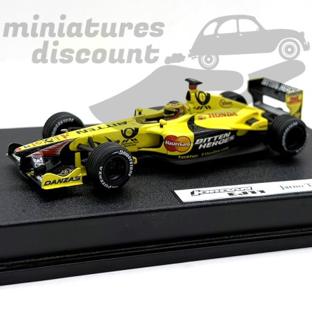 JORDAN EJ11 PILOTÉE PAR JARNO TRULLI (JAUNE) - HOTWEELS - 1/43ème en boite