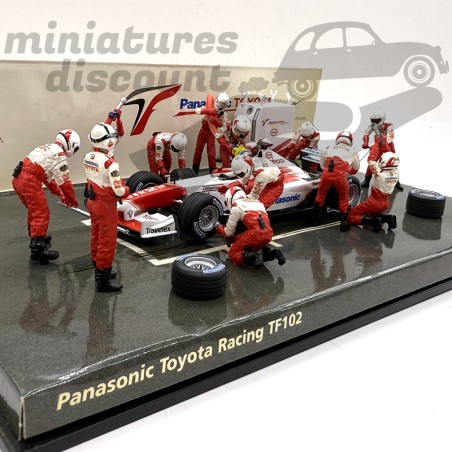 Exceptionnel ! Coffret Panasonic Toyota Racing TF102 M.Salo Pitstop - Diorama - Minichamps - 1/43ème en coffret