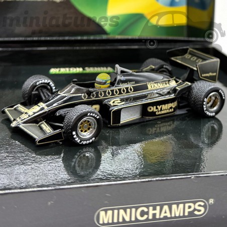 Lotus Renault 97T GP du Portugal en 1985 pilotée par Ayrton Senna Winner - 1/43 ème En boite