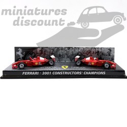 FERRARI 2001 CONSTRUCTORS' CHAMPIONS (ROUGE) - HOT WHEELS - 1/43ème en boite
