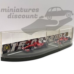 COFFRET COLLECTOR 2X FERRARI HUNGARORING DE 2004 (ROUGE) - HOT WHEELS - 1/43ème en boite