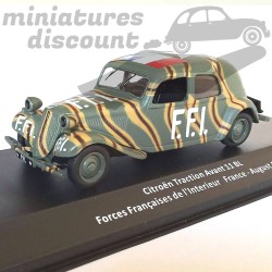 CITROËN TRACTION FFI (VERT MILITAIRE) - 1/43ème en boite